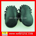 Italian Leather Moccasin Best selling Soft colorful flat bow soft sole rubber baby shoes